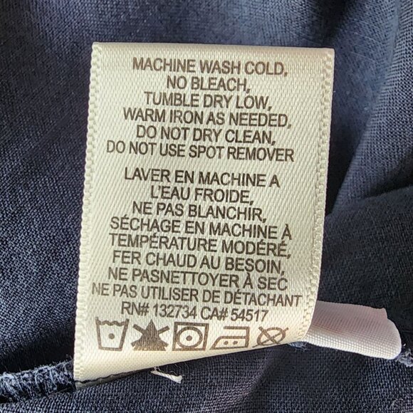 Cloth & Stone Womens Small Dress Frayed Roll Tab Sleeve Midi Shirt Dress Blue - Picture 11 of 12